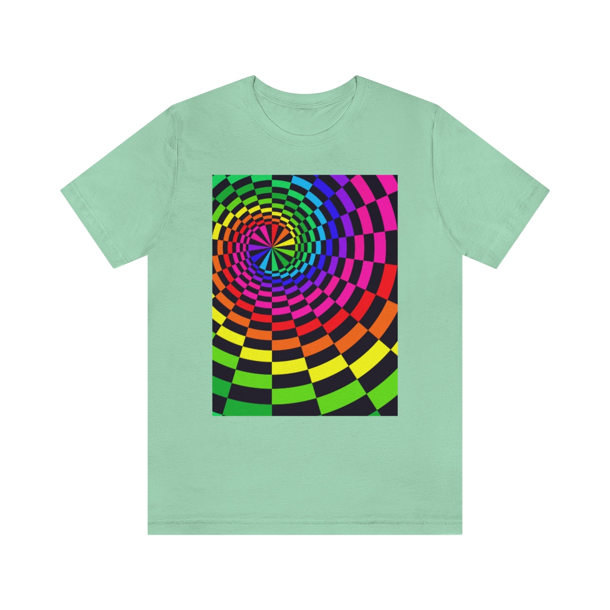 Unisex Jersey Short Sleeve Tee "Optical illusion Black Spirals of the Rectangles"