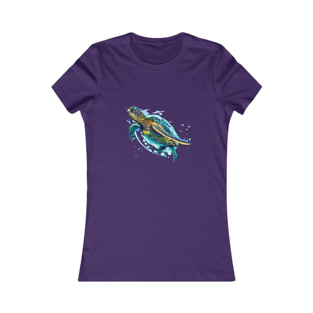 Women's Favorite Tee "Sea colorful turtle"