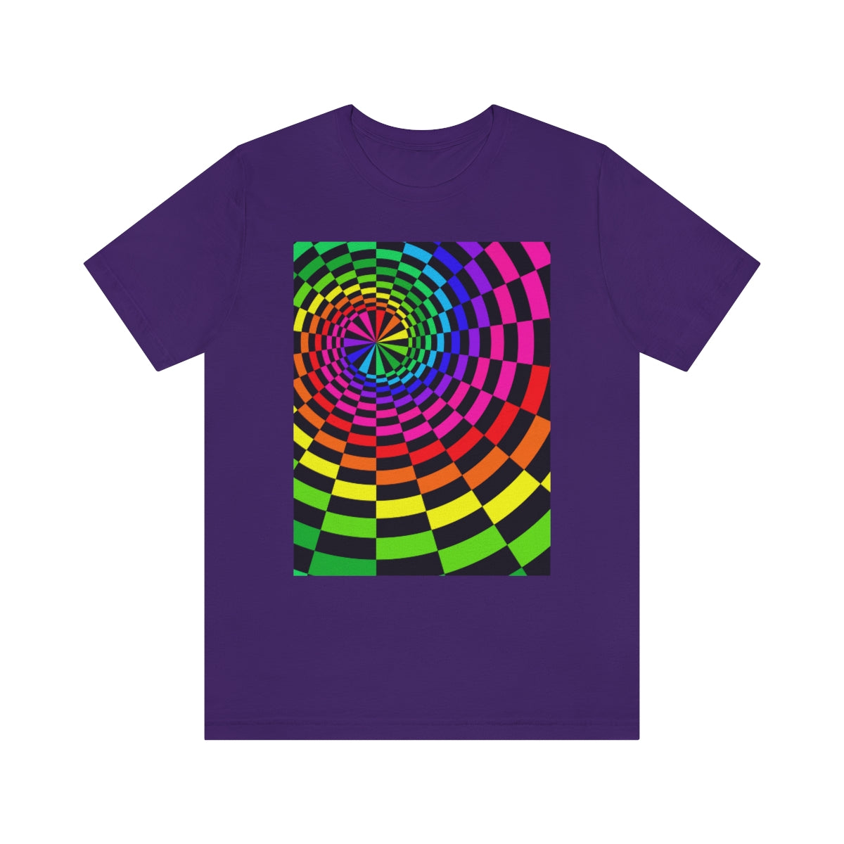 Unisex Jersey Short Sleeve Tee "Optical illusion Black Spirals of the Rectangles"