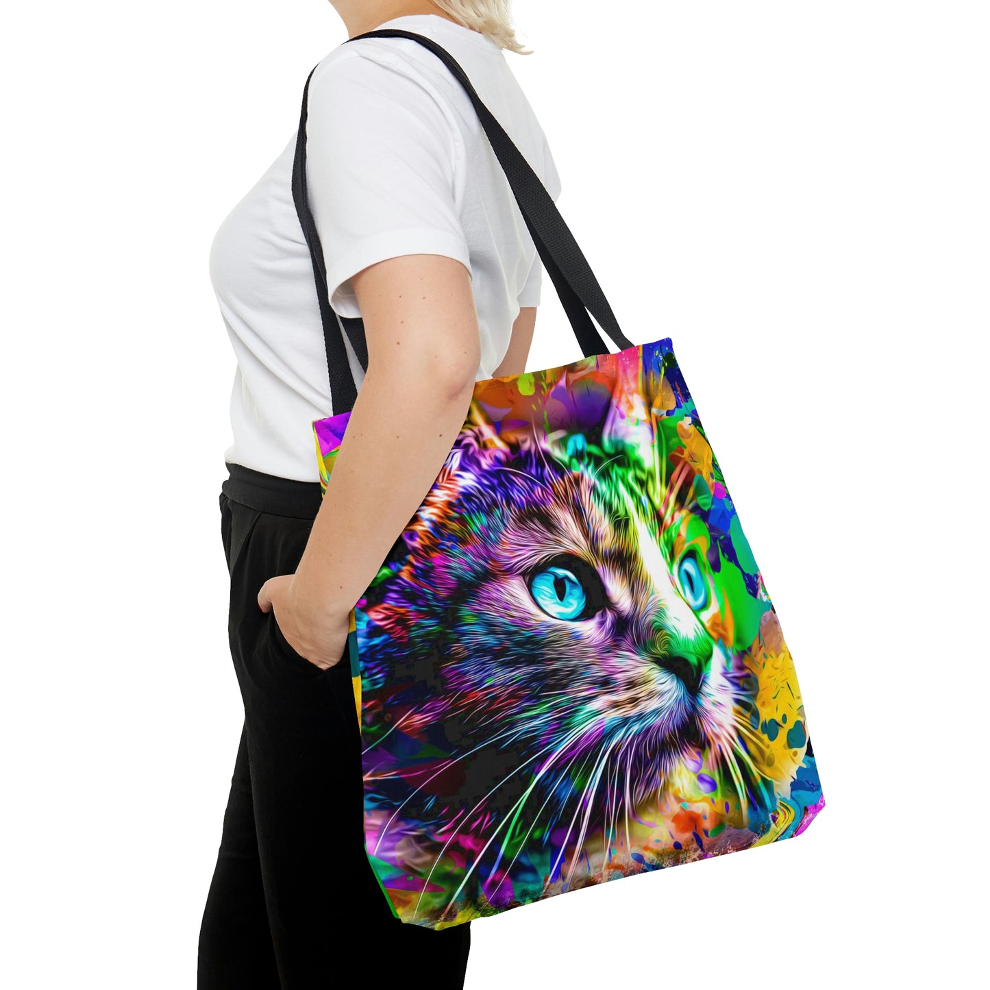 AOP Tote Bag "Cat color art"