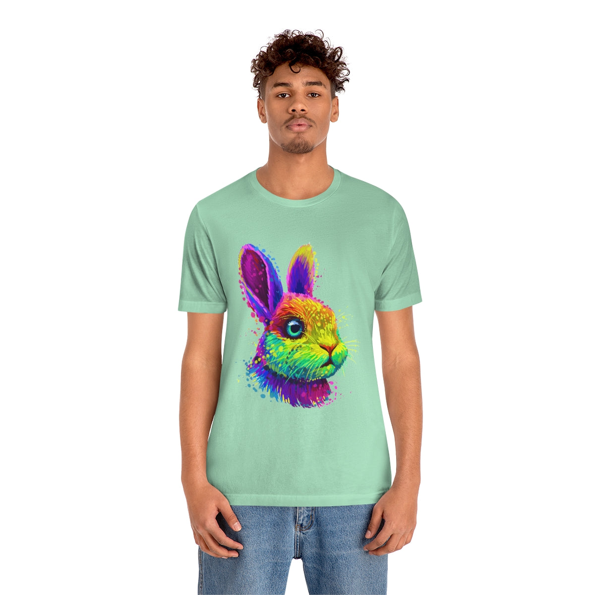 Unisex Jersey Short Sleeve Tee "Abstract colorful little rabbit"