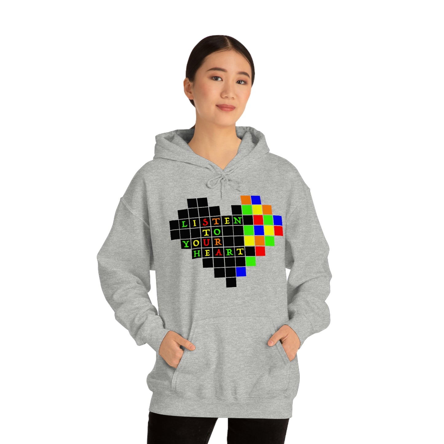 Unisex Heavy Blend™ Hooded Sweatshirt "Listen to your heart"