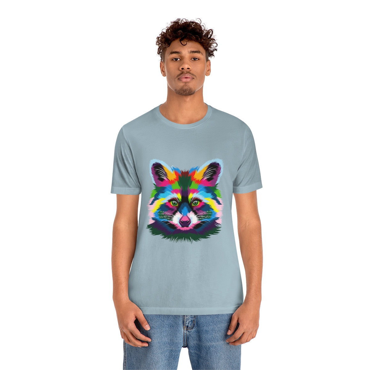 Unisex Jersey Short Sleeve Tee "Abstract colorful raccoon"