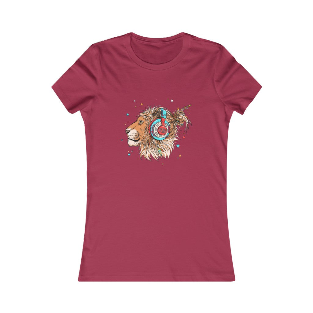 Women's Favorite Tee "Lion & headphones"