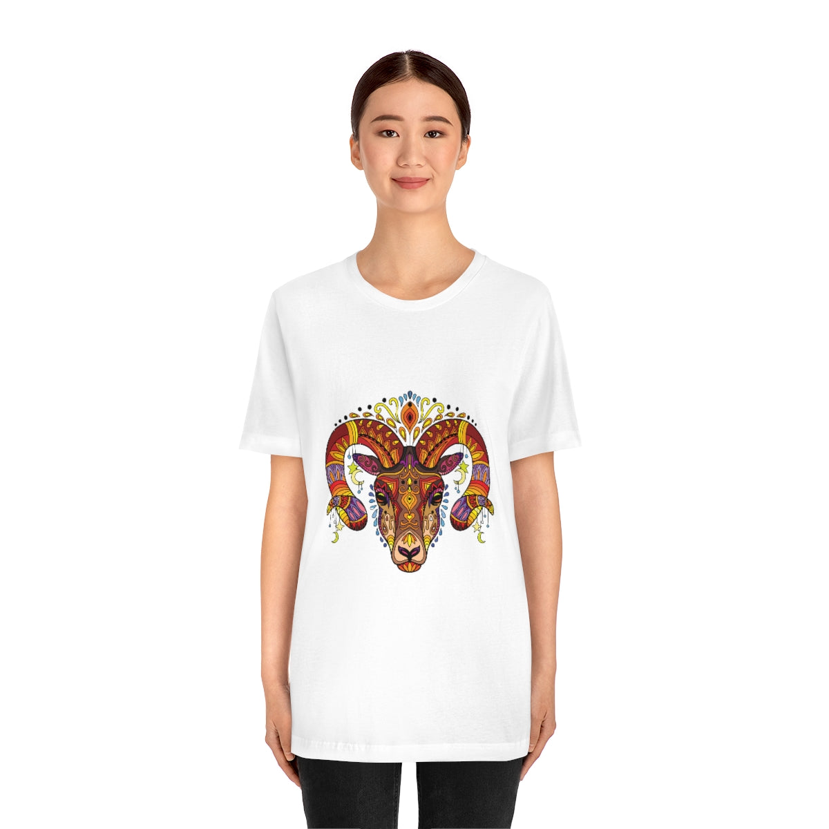 Unisex Jersey Short Sleeve Tee "Colorful ram ornament"