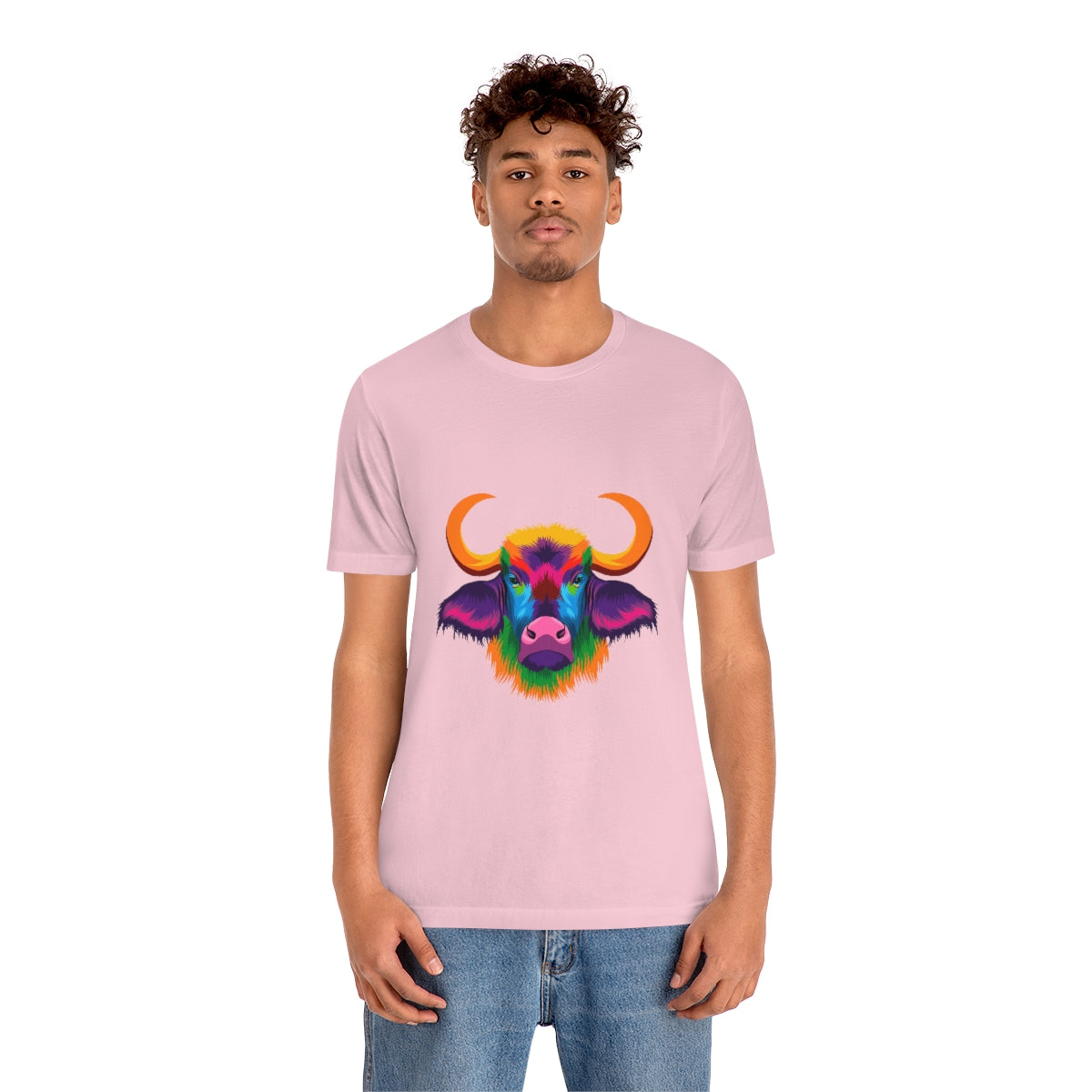 Unisex Jersey Short Sleeve Tee "Abstract colorful bison"