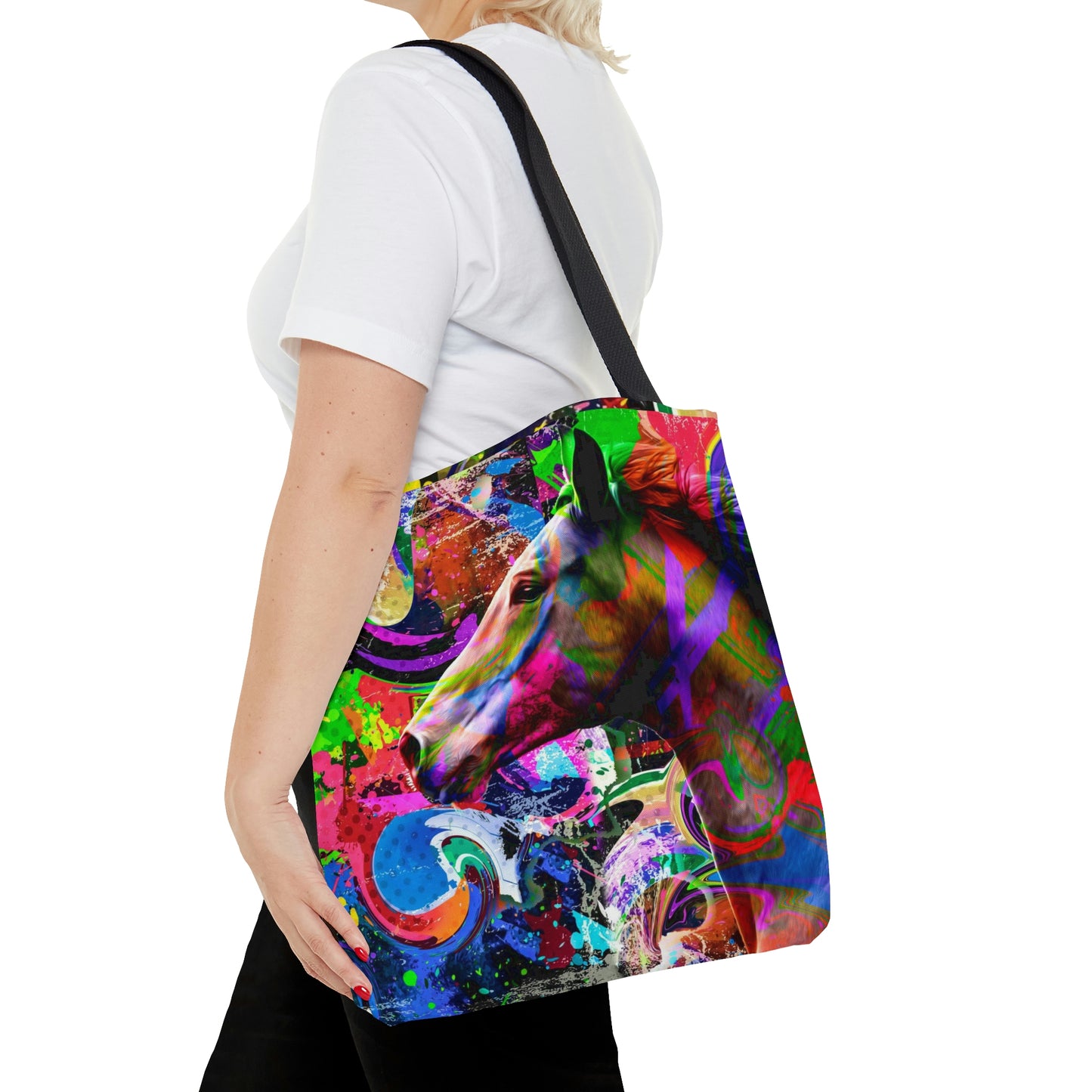 AOP Tote Bag "Horse color art"