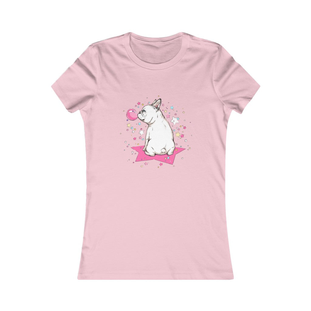 Women's Favorite Tee "French white bulldog & stars"
