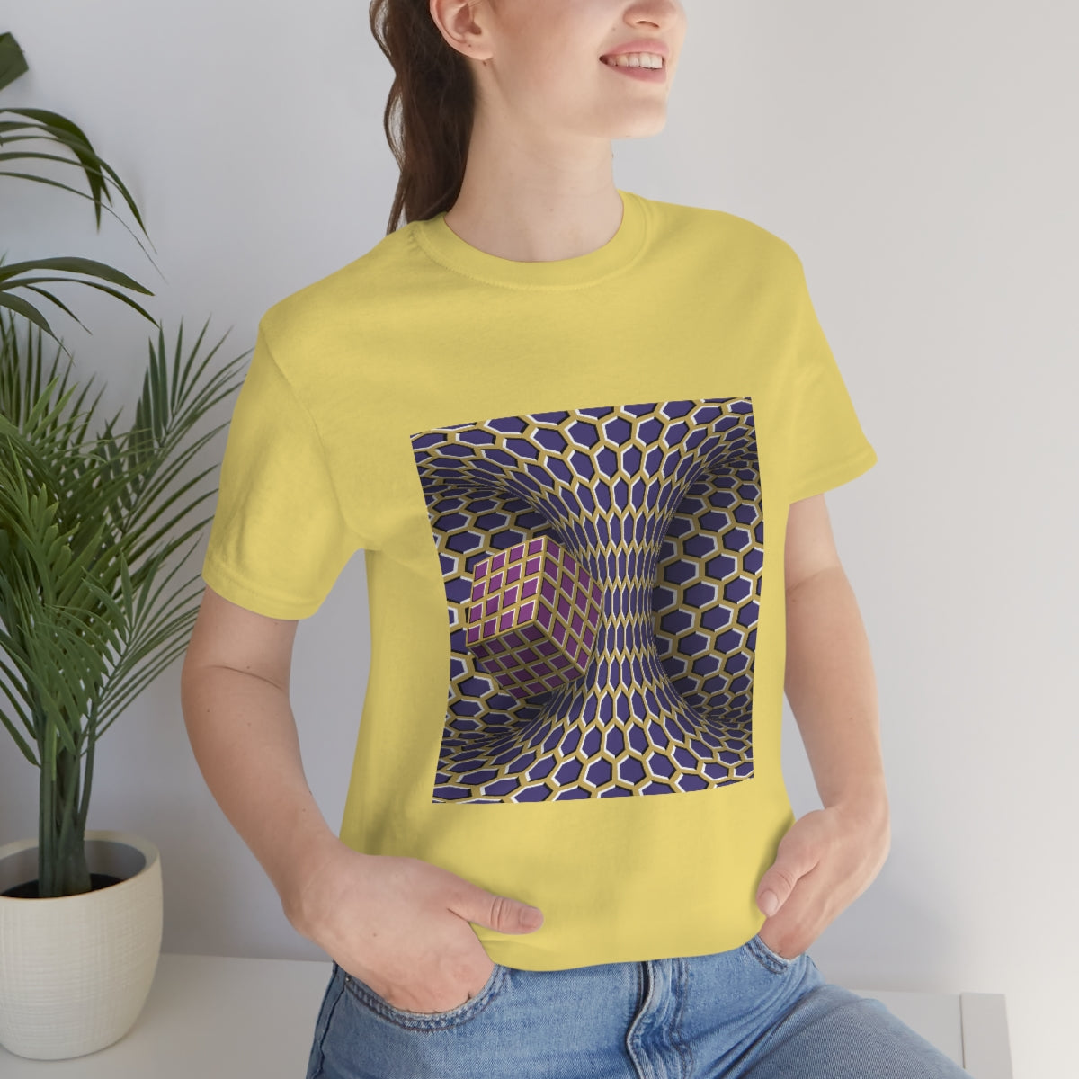 Unisex Jersey Short Sleeve Tee "Optical illusion Cube"