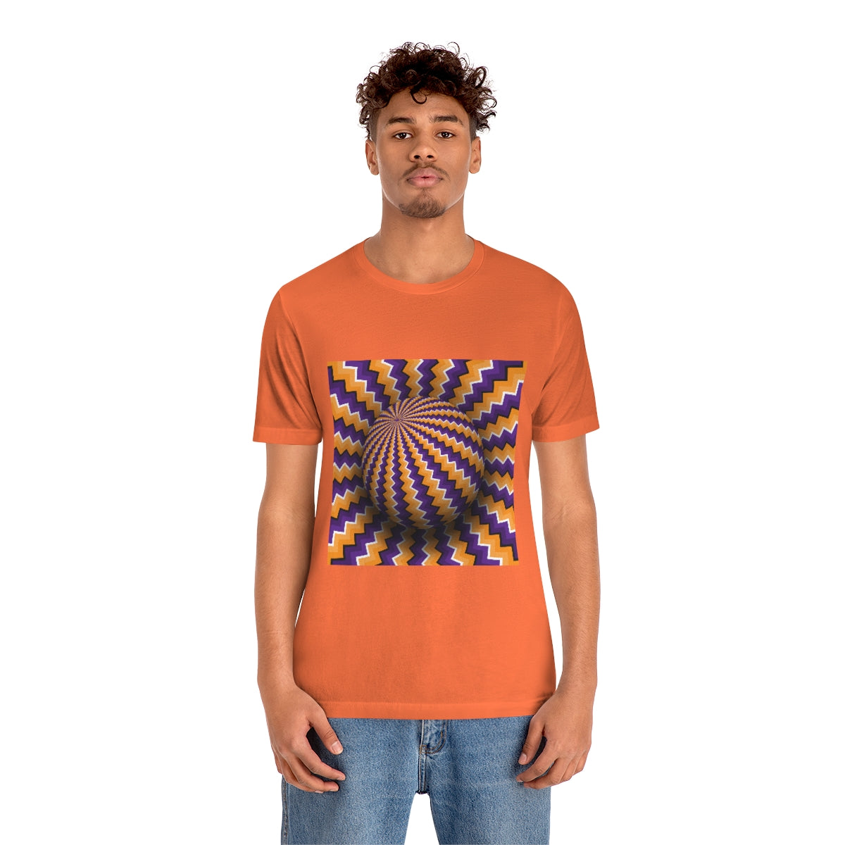 Unisex Jersey Short Sleeve Tee "Optical illusion Purple sphere"