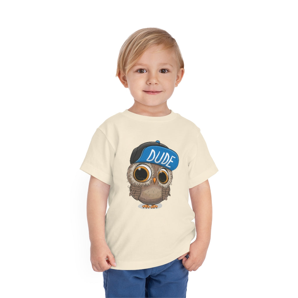 Kids Short Sleeve Tee "Cute Cartoon Owl in a cap "