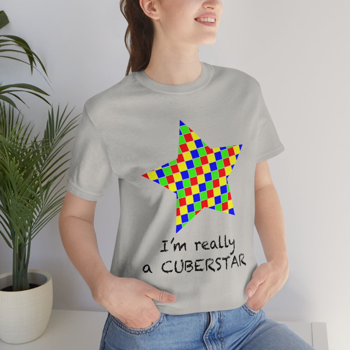 Unisex Jersey Short Sleeve Tee "I'm really a cuberstar"