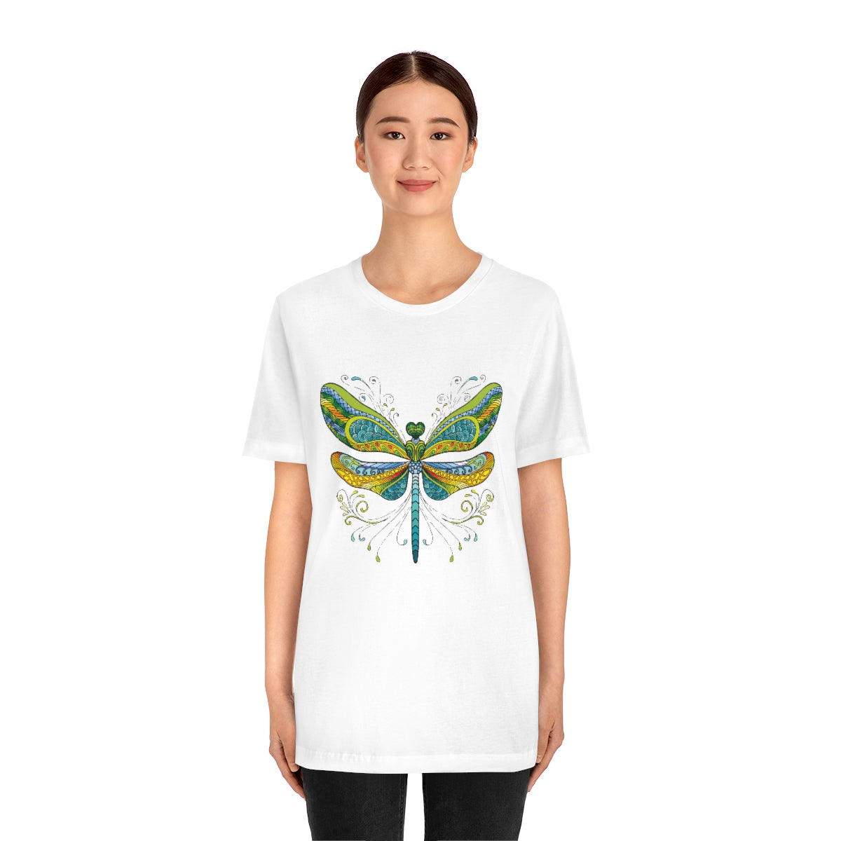Unisex Jersey Short Sleeve Tee "Colorful dragonfly ornament"