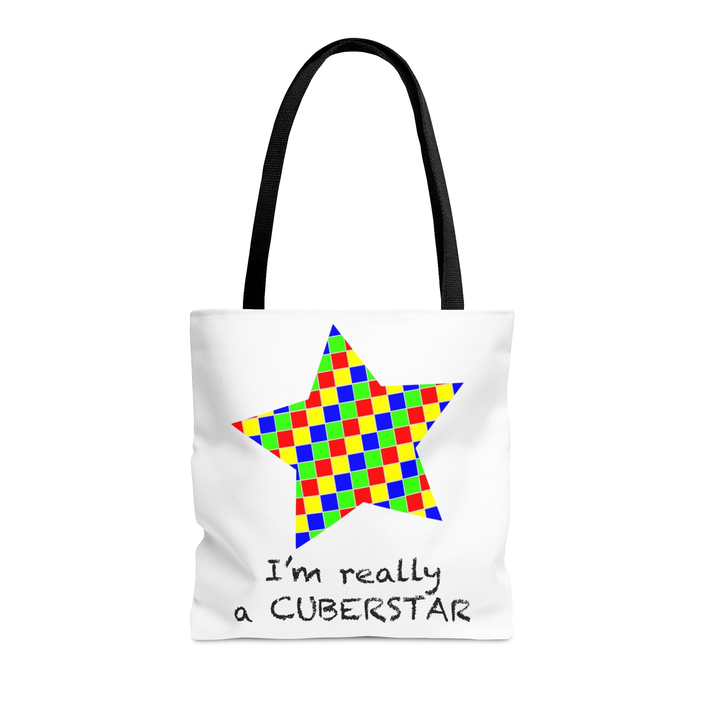 AOP Tote Bag "I'm really a CuberStar"