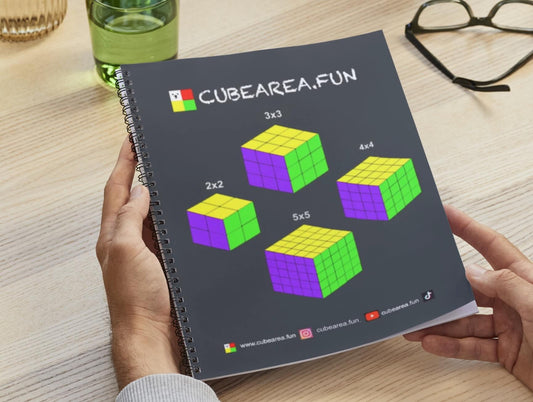 Paper Book Cubearea.fun How to solve cubes 3x3, 2x2, 4x4, 5x5 (4 puzzles, 24 pages). FREE SHIPPING USA, Canada, Europe, Australia, New Zealand, China