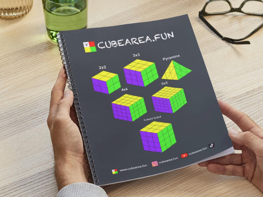 Paper Book Cubearea.fun How to solve cubes 3x3, 2x2, 4x4, 5x5, 3x3x4, Pyramid (6 puzzles, 30 pages). FREE SHIPPING USA, Canada, Europe, Australia, New Zealand, China