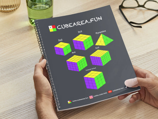 Paper Book Cubearea.fun How to solve a Rubik's cube 3x3, 2x2, 4x4, 5x5, 3x3x4, Pyramid (6 puzzles, 30 pages). FREE SHIPPING!