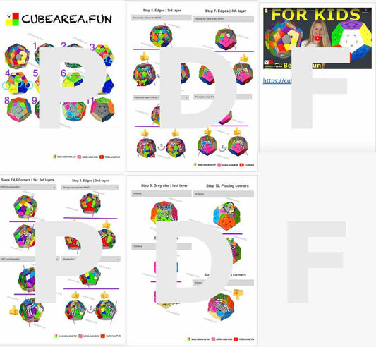 PDF Printable Scheme How to solve a MegaMinx by Cubearea.fun