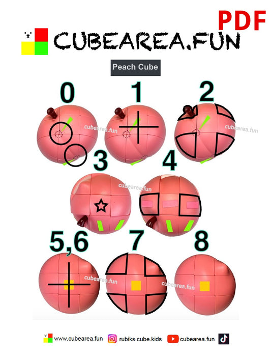 PDF Printable Scheme How to solve Peach Cube 3x3 by Cubearea.fun