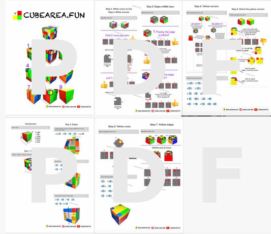 PDF Printable Scheme How to solve a Rubik's cube 4x4 by Cubearea.fun
