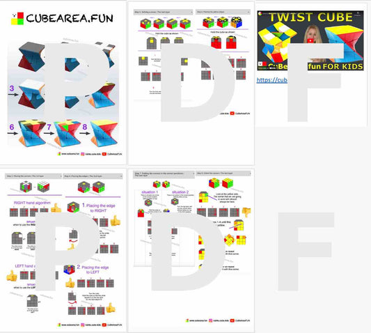 PDF Printable Scheme How to solve a Twisty cube 3x3 by Cubearea.fun