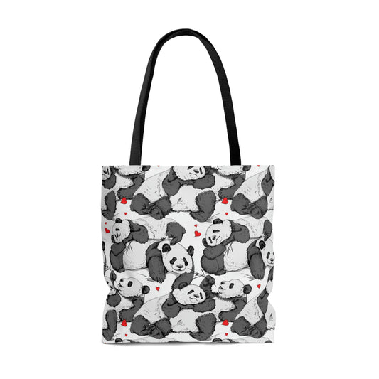 AOP Tote Bag 2 sides "Pandas hugging"