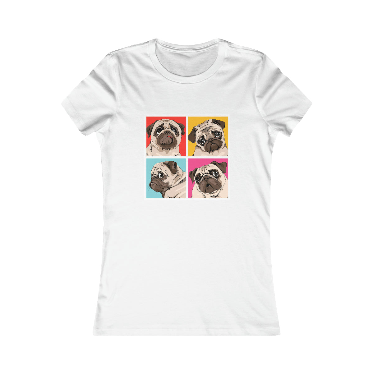 Women's Favorite Tee "Four Pugs"