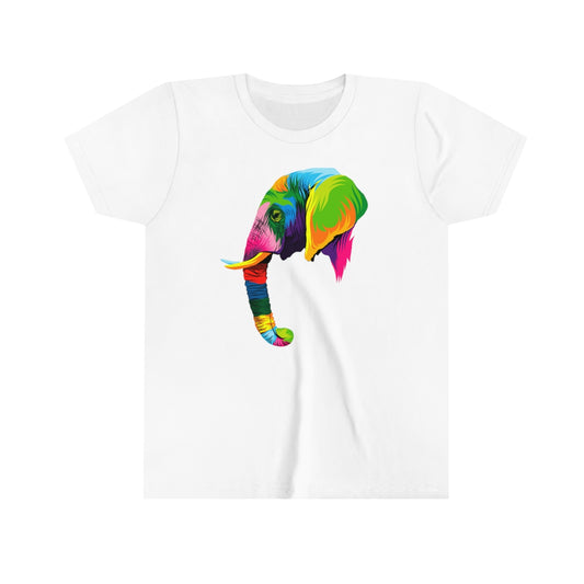 Youth Short Sleeve Tee "Abstract colorful elephant"