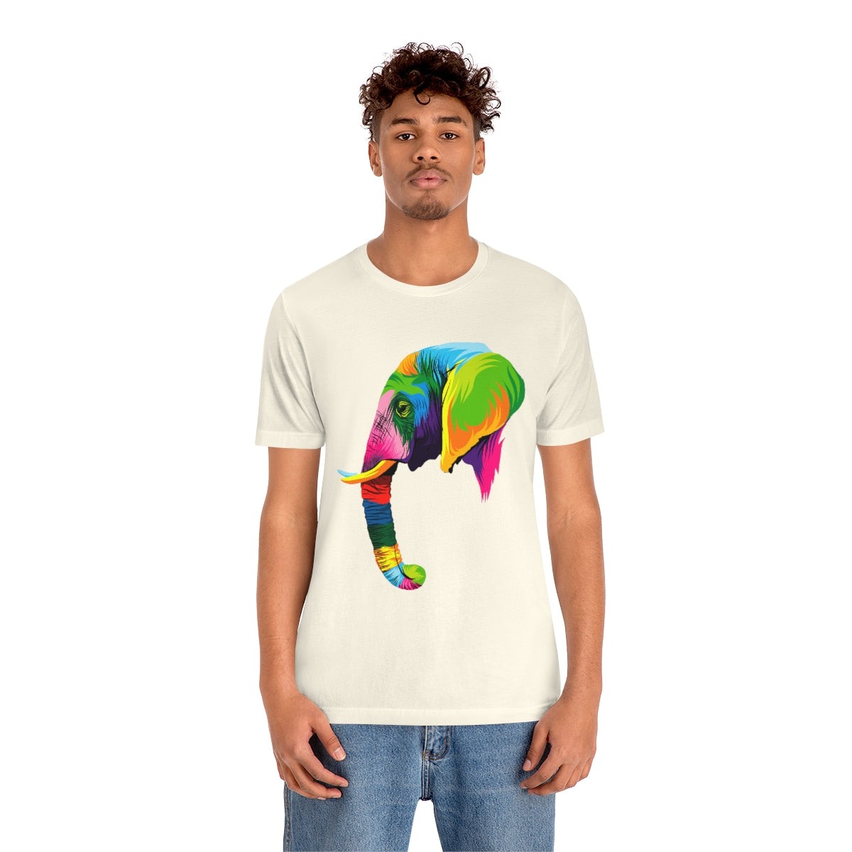 Unisex Jersey Short Sleeve Tee "Abstract colorful elephant"