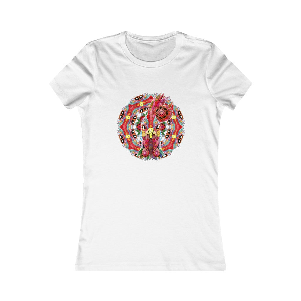 Women's Favorite Tee "Colorful rooster ornament"