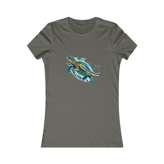 Women's Favorite Tee "Sea colorful turtle"