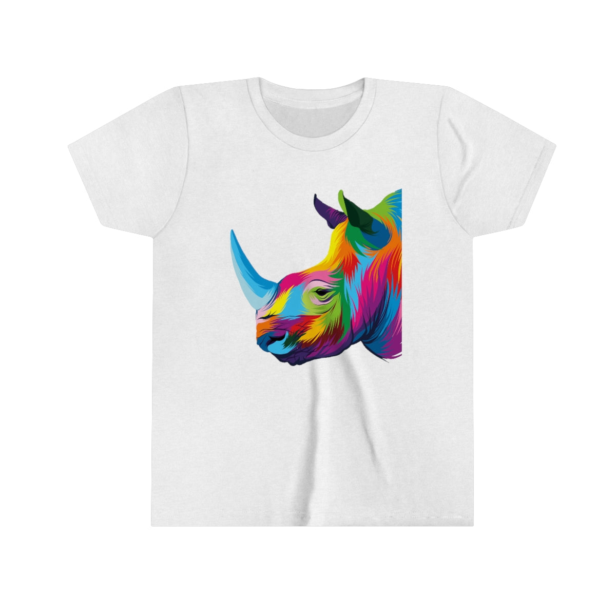 Youth Short Sleeve Tee "Abstract colorful Rhino"