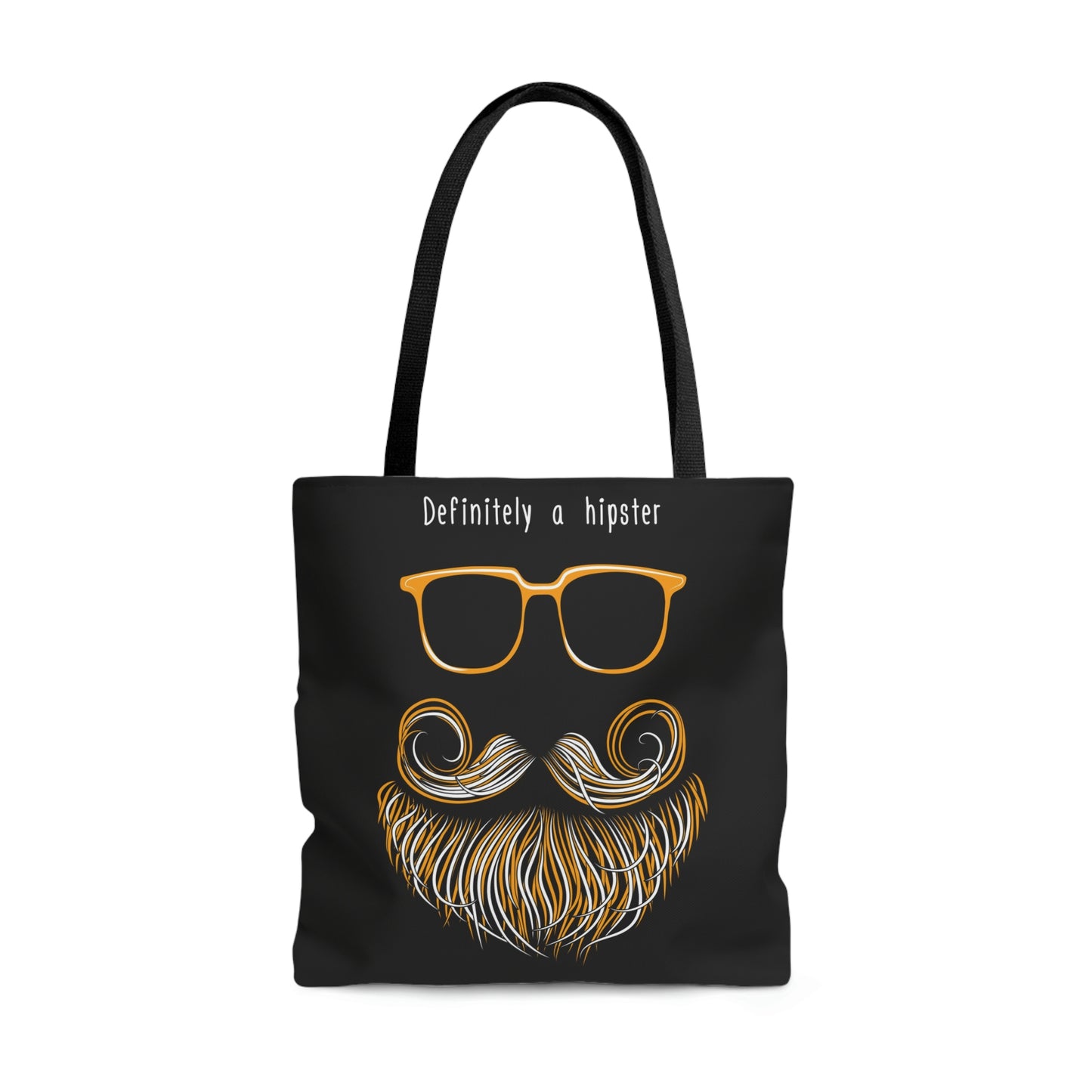 AOP Tote Bag "Hipster beards, moustaches and glasses"