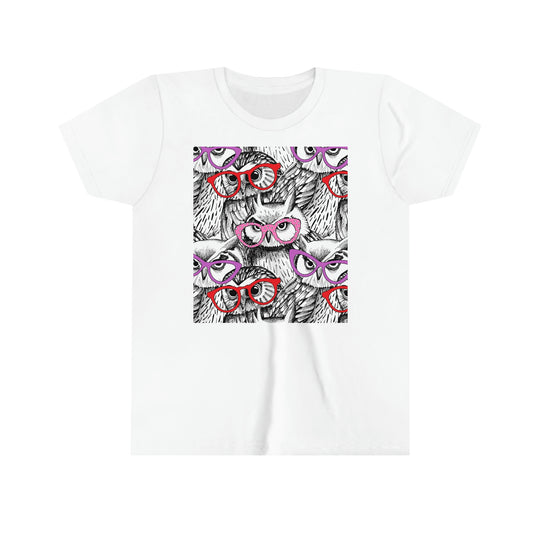 Youth Short Sleeve Tee "Pattern with owls"