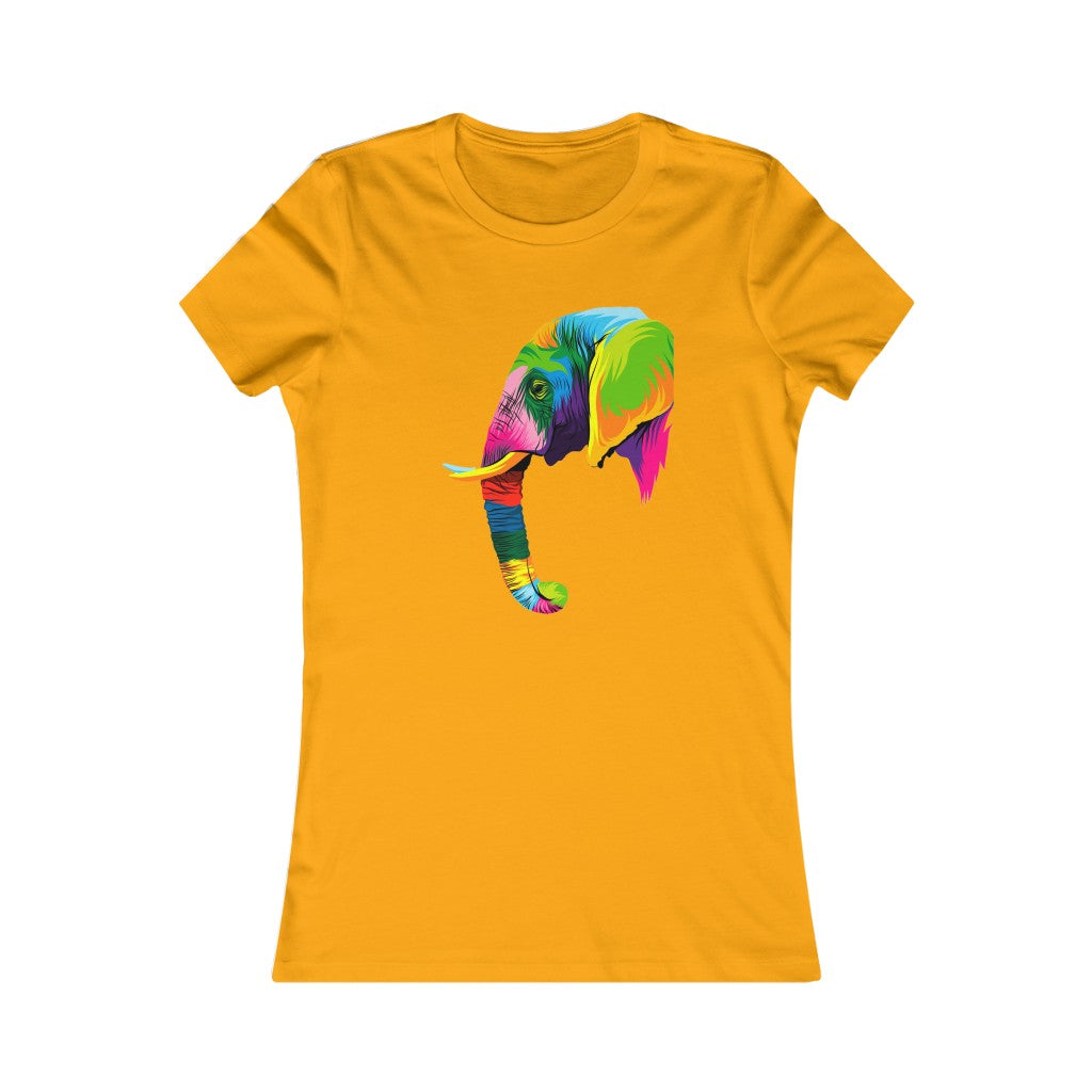 Women's Favorite Tee "Abstract colorful elephant"
