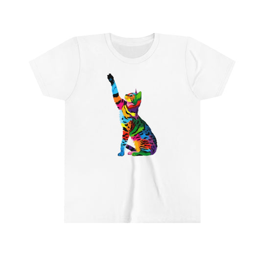 Youth Short Sleeve Tee "Abstract bengal cat"