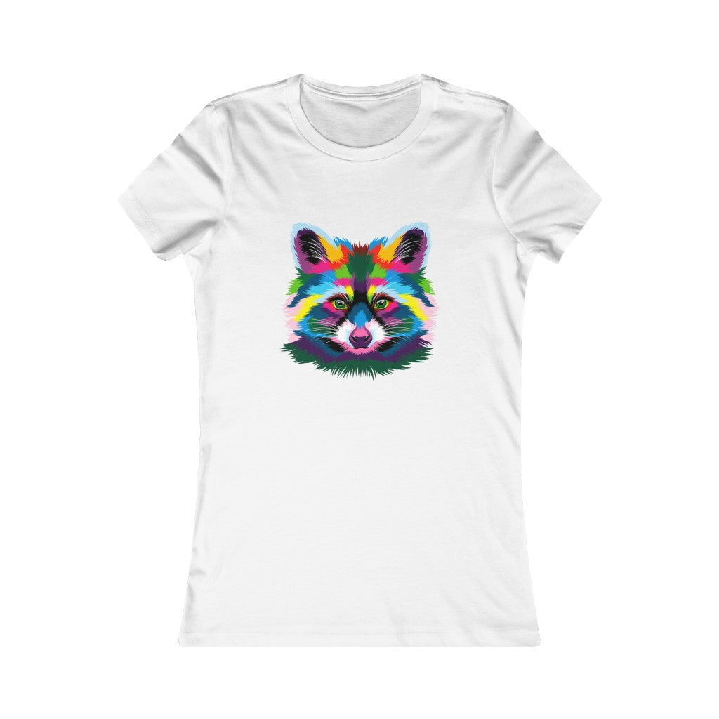 Women's Favorite Tee "Abstract colorful raccoon"