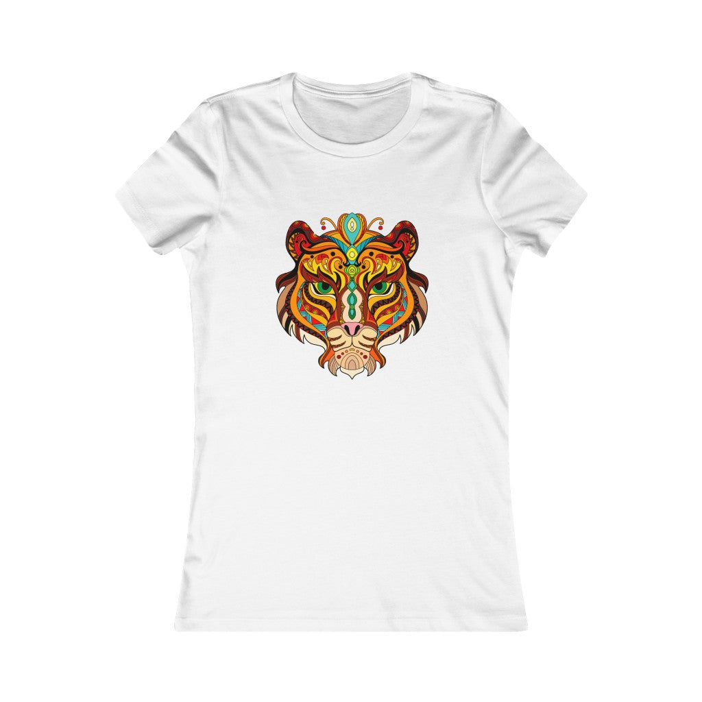 Women's Favorite Tee "Colorful tiger ornament"