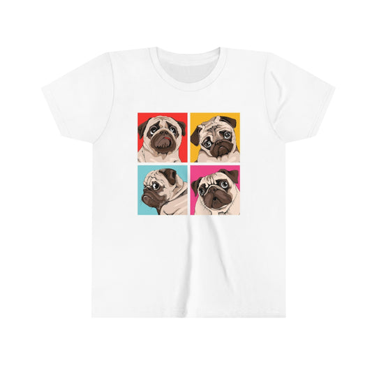 Youth Short Sleeve Tee "Four Pugs"