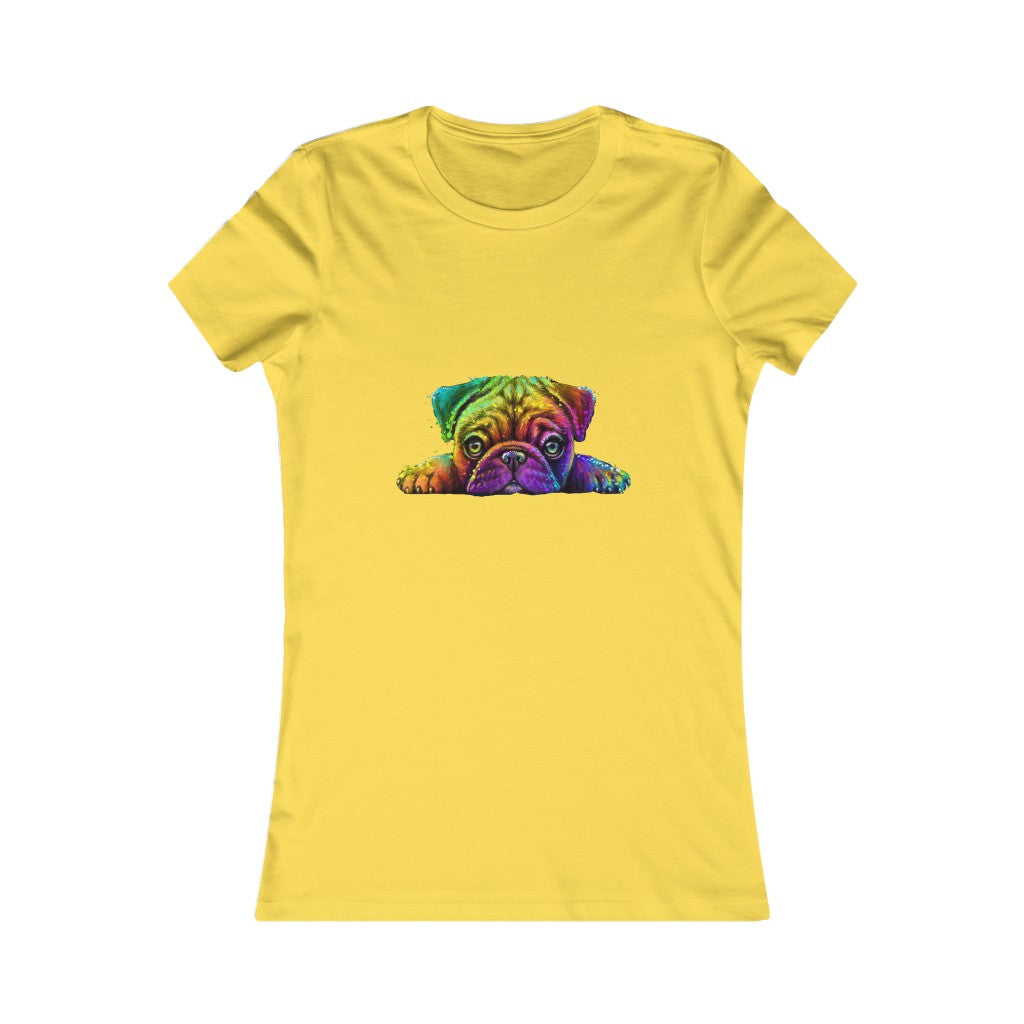 Women's Favorite Tee "Colorful neon Pug"