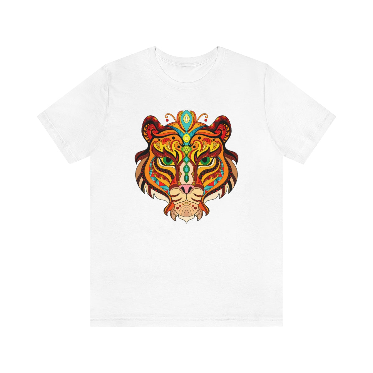 Unisex Jersey Short Sleeve Tee "Colorful tiger ornament"