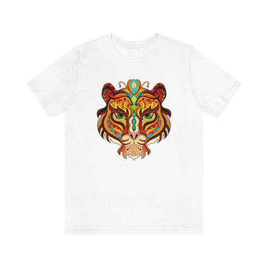 Unisex Jersey Short Sleeve Tee "Colorful tiger ornament"