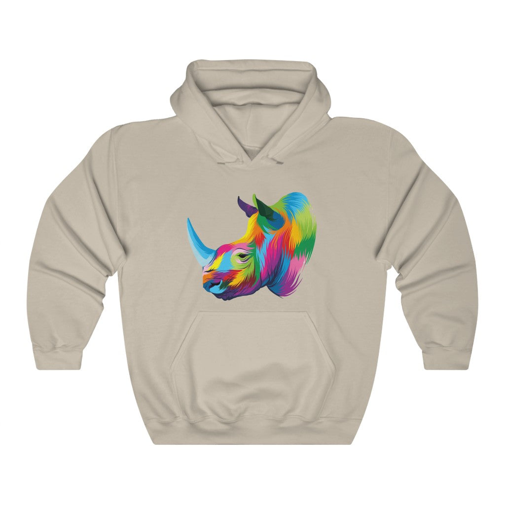 Unisex Heavy Blend™ Hooded Sweatshirt "Abstract colorful Rhino"