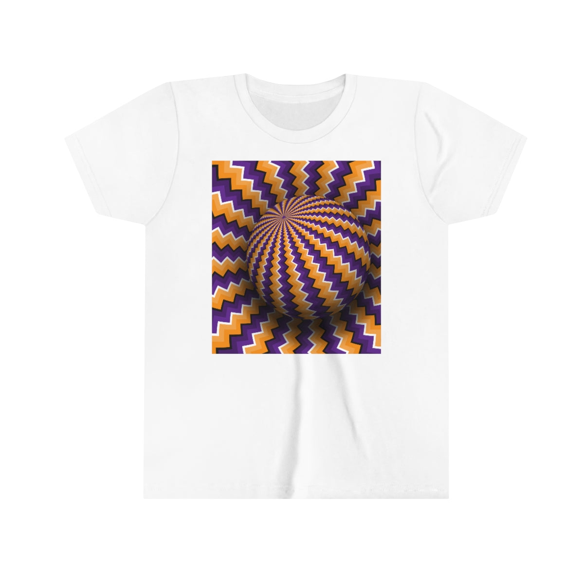 Youth Short Sleeve Tee "Optical illusion Purple sphere"