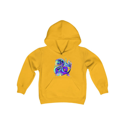 Youth Heavy Blend Hooded Sweatshirt "Multi-colored dragon"