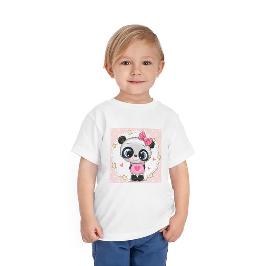 Kids Short Sleeve Tee "Cute cartoon Baby Panda girl"