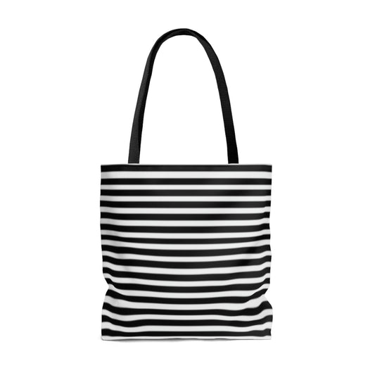 AOP Tote Bag "Zebra and striped background"