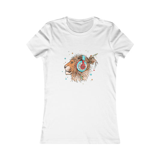 Women's Favorite Tee "Lion & headphones"