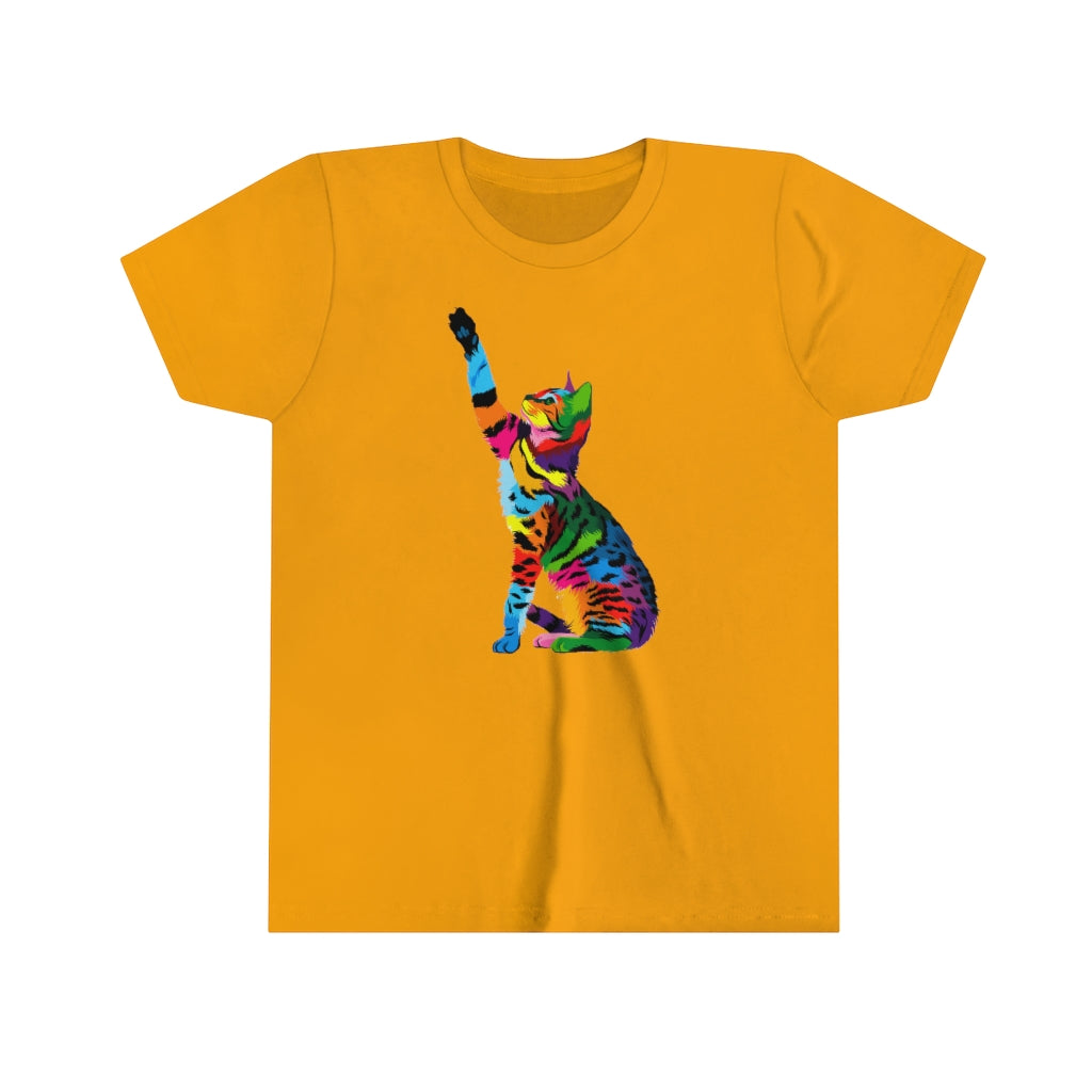 Youth Short Sleeve Tee "Abstract bengal cat"