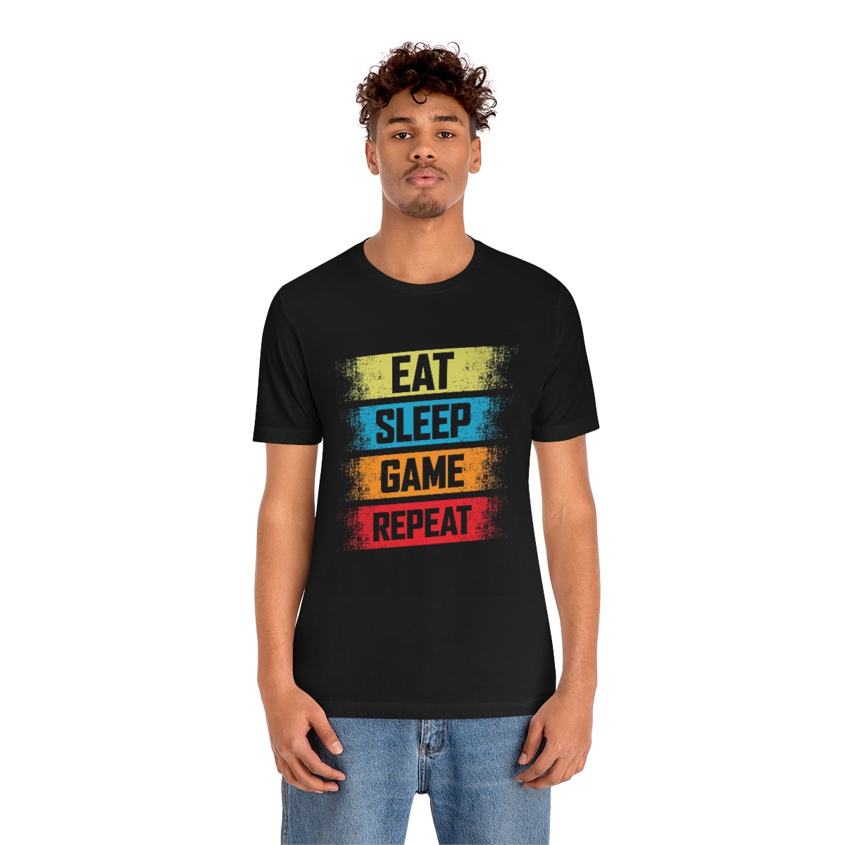 Unisex Jersey Short Sleeve Tee "Eat, sleep, game, repeat"